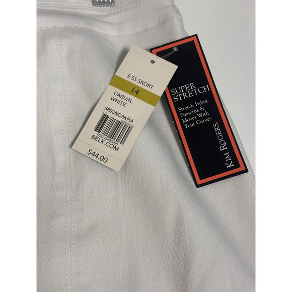 Women's Skorts by Kim Rogers Skort White Size 14 NWT - Picture 2 of 15